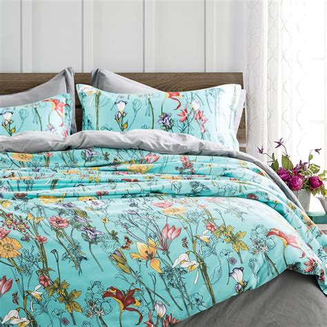 Vintage Botanical Flower Print Bedding 400tc Cotton Sateen Romantic ...