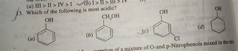 [Expert Verified] which of the following is most acidic? - Brainly.in