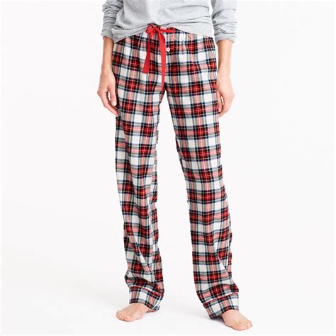 J.Crew Womens Tall Flannel Pajama Pant In Festive Plaid (Size S Tall ...