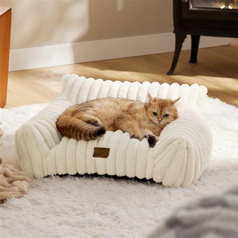 Amazon.com : Bedsure Cute Couch for Pets - Fluffy Cat Sofa with Premium ...