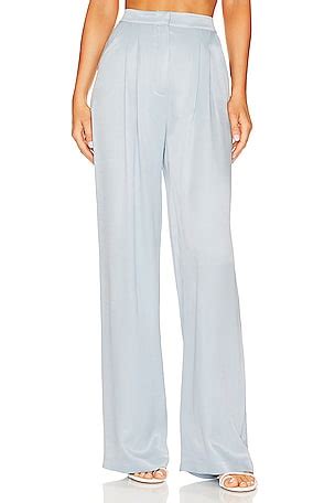 SELMACILEK High Rise Double Pleated Pant in Beryl Green | REVOLVE