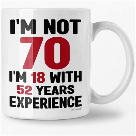 Amazon.com: Vivulla68 70th Birthday Mug 11oz, 70 Year Old Birthday ...