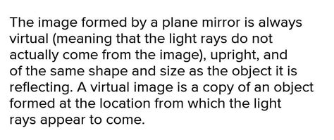 State the principle used in creating a mirror image. - Brainly.in