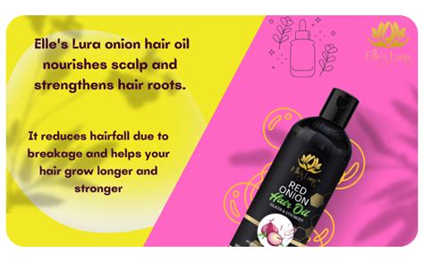 Buy ELLE'S LURA Naturel Red Onion Hair Oil for Silkier and Stronger ...