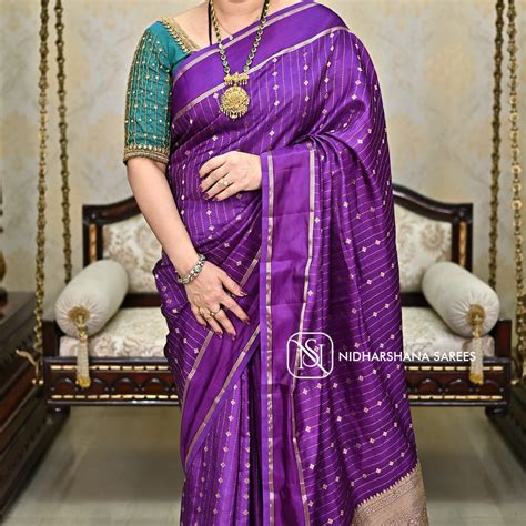 Buy Tussar Silk Sarees Heritage Weave with Modern Border – Nidharshana ...