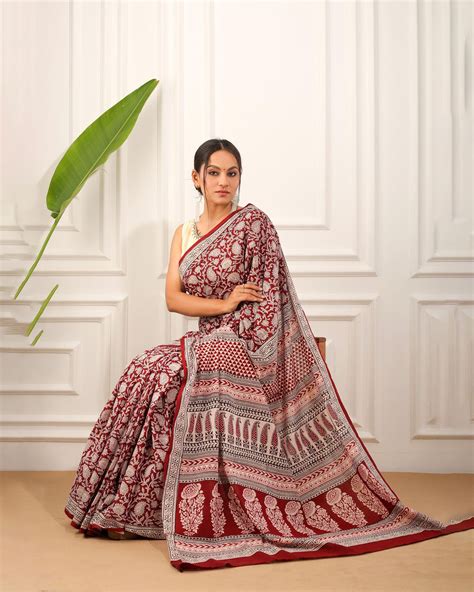 Bagh Print Pure Cotton Saree – Shabanam Printer
