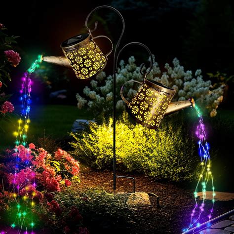 Amazon.com: TECHMUR Solar Watering Can Lights Outdoor, 8 Multi-Color ...