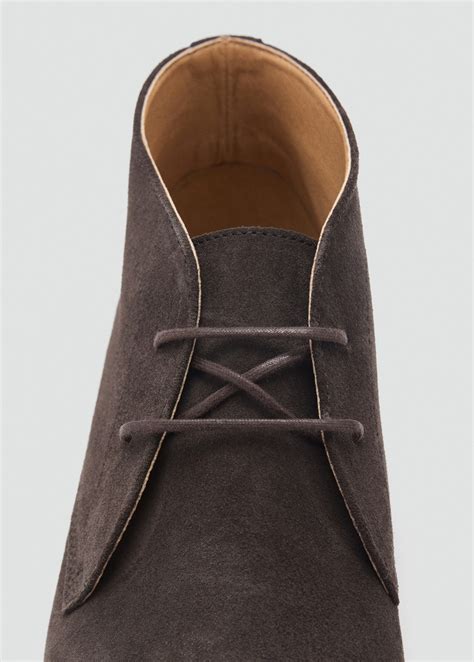 Suede leather ankle boots - Men | MANGO Hungary