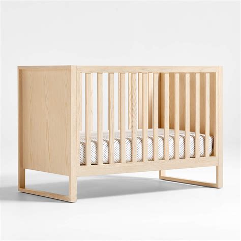 Gemini Light Ash Wood Convertible Baby Crib + Reviews | Crate & Kids Canada