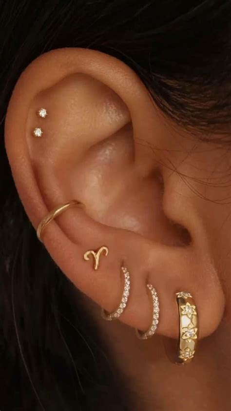 Descubre 40 ideas de piercing y joyas para las orejas | arete en la ...