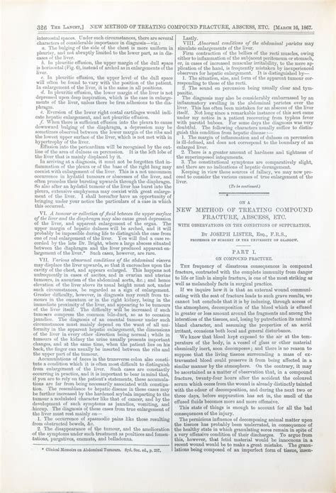 On a New Method of Treating Compound Fractures, Abscess ... with On the Antiseptic Principle ...