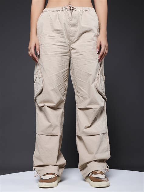 Parachute Pants For Women - Beige – pronk.in