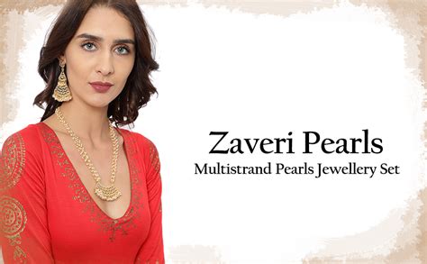 Buy Zaveri Pearls Jewellery Set for Women (Golden)(ZPFK8634) at Amazon.in