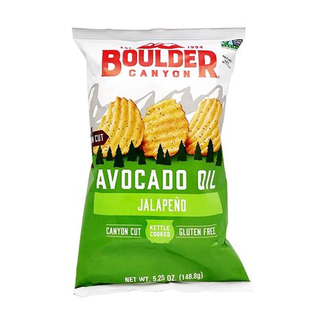 Boulder Canyon Canyon Cut Avocado Oil Chips Jalapeno - 5.25 oz Pack of ...