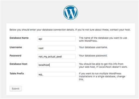 WordPress Database Settings Local 的图像结果