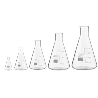 ECNEICS Borosilicate Glass Conical Flasks 5,25,50,100,250 ml with ...