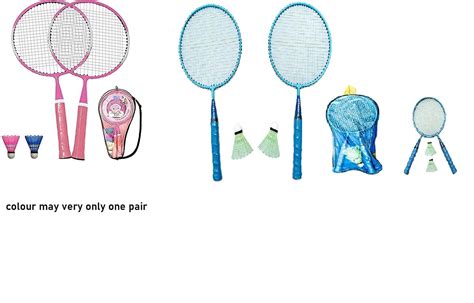 MSB SPORTS Kids Small Baby Badminton Steel Short Handle Multi Colour ...