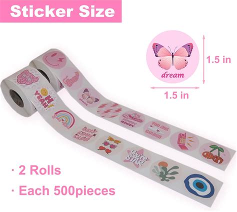 Buy 1000pcs Cute Pink Stickers Aesthetic,Danish Pastel Y2k Preppy ...