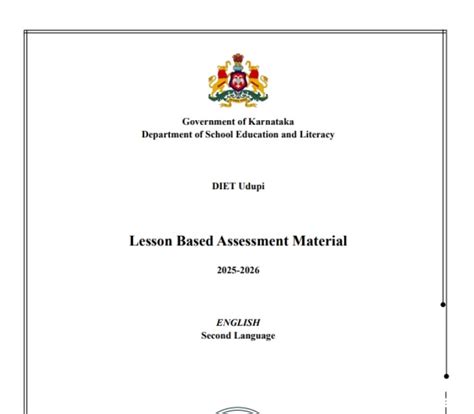 SSLC Lesson Based Assessment Study Material 2025 | KSPSTA