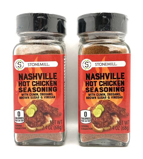 Amazon.com: Nashville Hot Chicken Seasoning by Stonemill 2.4 Oz (Pack of 2)