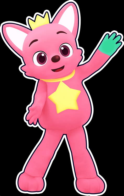 Download Pink_ Animated_ Character_ Waving | Wallpapers.com