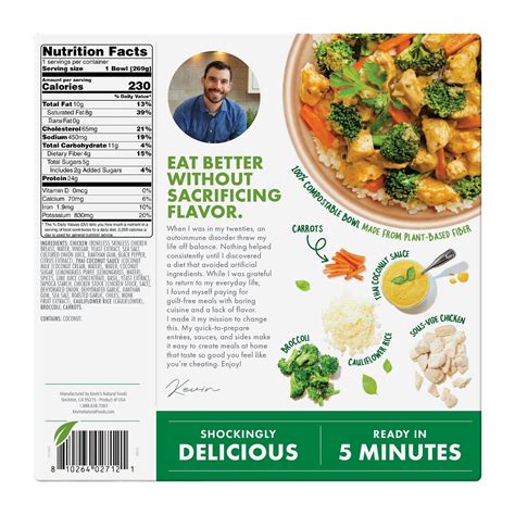 Thai-Style Coconut Chicken Frozen Bowl - Kevin's Natural Foods