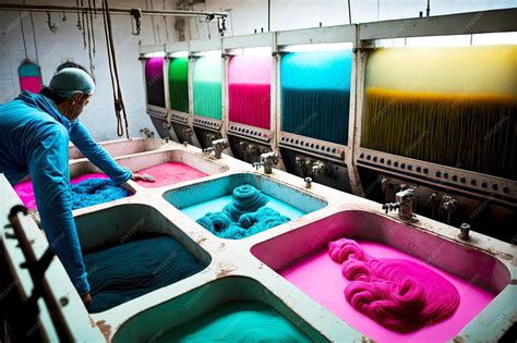 Premium Photo | Textile dyeing factory whole production process of ...