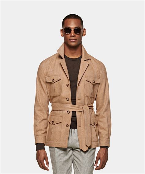 Mid Brown Belted Safari Jacket | Safari jacket outfit, Safari jacket ...