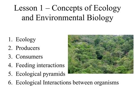 Lesson 1. concept of ecology | PDF