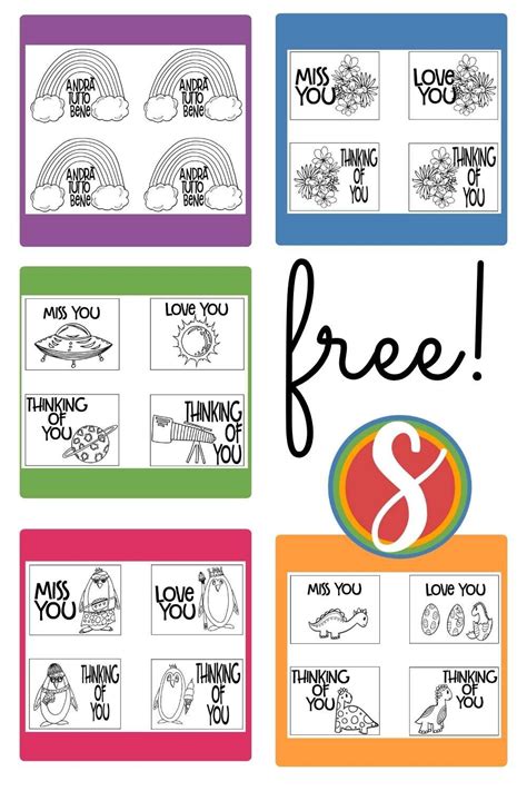 28 Free "Thinking of You" Cards To Color — Stevie Doodles