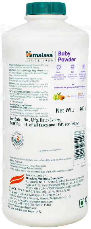 Himalaya Baby Powder 400 Gm - Uses, Side Effects, Dosage, Price | Truemeds