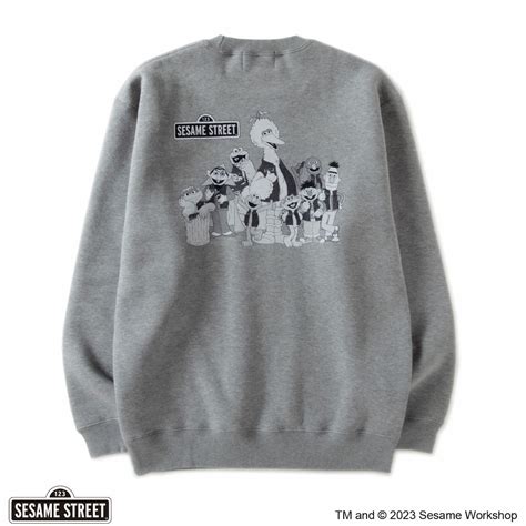 GOODHELLER " SESAME STREET CREW SWEAT " GRAY | VOLT local authentic store