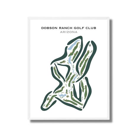 Dobson Ranch Arizona Golf Course Map | Golf Course Layout Print for ...