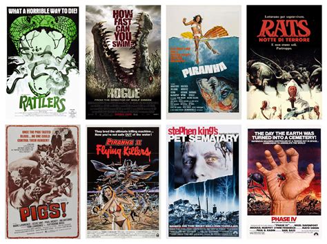 Animal Horror Movie Posters 80s