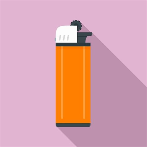Portable cigarette lighter icon flat illustration of portable cigarette ...