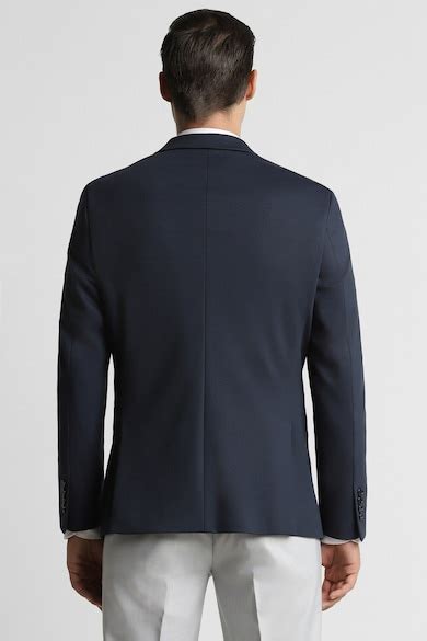 Buy Men Navy Solid Slim Fit Formal Blazer Online - 39642658 | Peter England