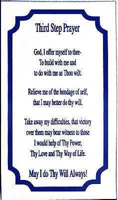 AA Alcoholics Anonymous, Third Step Prayer Magnet, #M1 | eBay UK