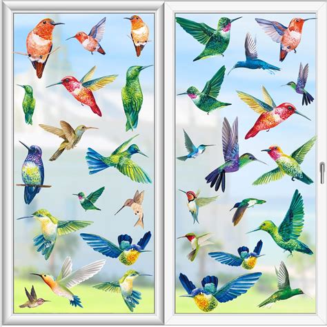 Amazon.com: 38pc Multi Anti-Collision Window Clings for Bird Safety ...