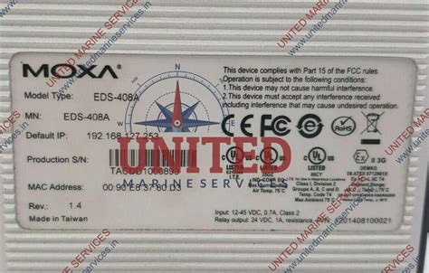 MOXA EDS-408A BRIDGE ETHER DEVICE SWITCH 24VDC EDS408A REV 1.4 | United ...