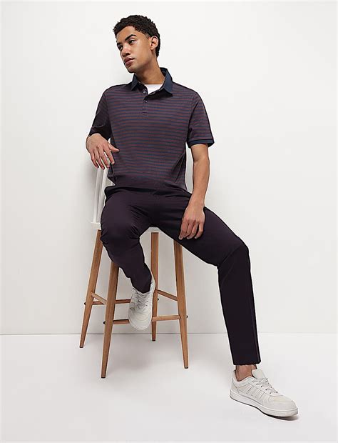 Buy Pure Cotton Striped Polo T-Shirt at Marks & Spencer