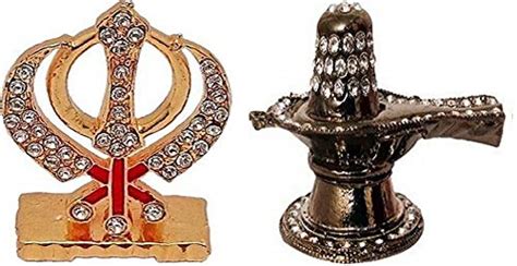 Buy Combo of 2 Punjabi Khanda Symbols of Sikh Idol & Lord Shiva ...