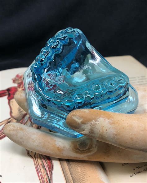 Blue Glass Human Teeth Mold UV Black Light Reactive Selenium for ...