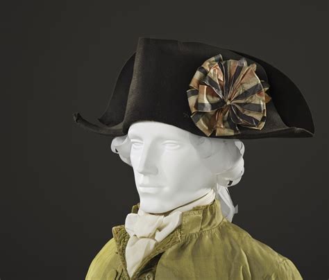 1790, France - Man's Bicorne - Wool felt with silk plain weave ribbon ...