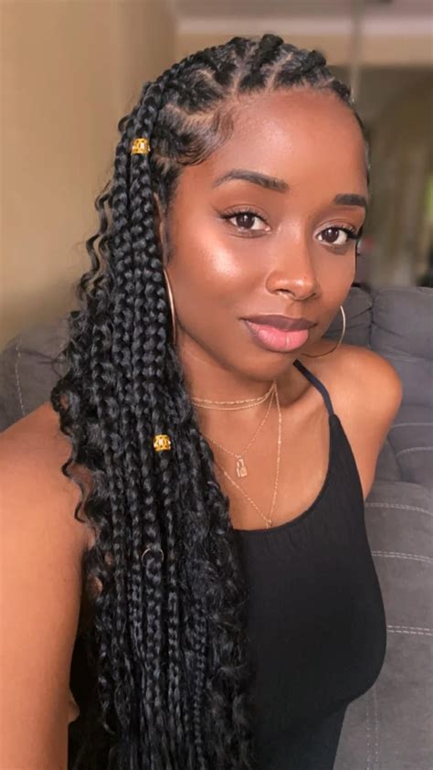 Tribal fulani braids with curls – Artofit