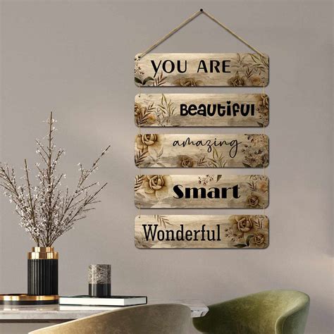 Inspirational Quotes MDF Wood Wall Hanging for a Motivating and Encour ...