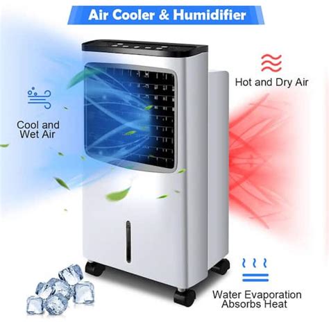 Portable Air Conditioner Fan Evaporative Cooler With 3 Speed Mode ...