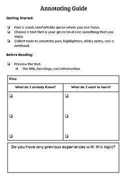 Image result for Annotation Guide 12th Grade