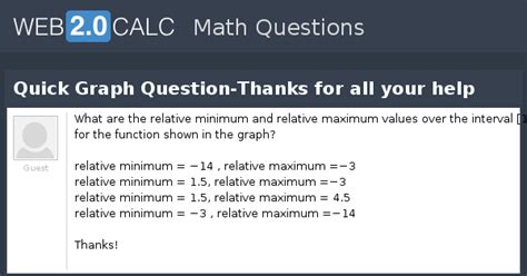 View question - Quick Graph Question-Thanks for all your help