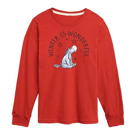 Disney's Winnie The Pooh Eeyore Boys 8-20 Winter Is Wonderful Long ...