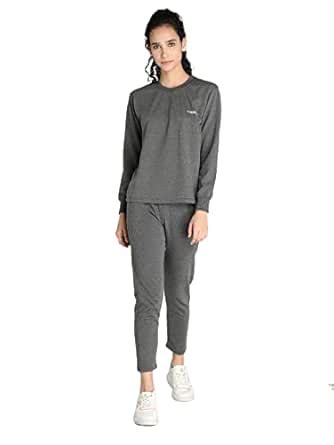 Buy CHKOKKO Women Casual Track Suit Co-ord Sets Anthra 4XL Black at ...